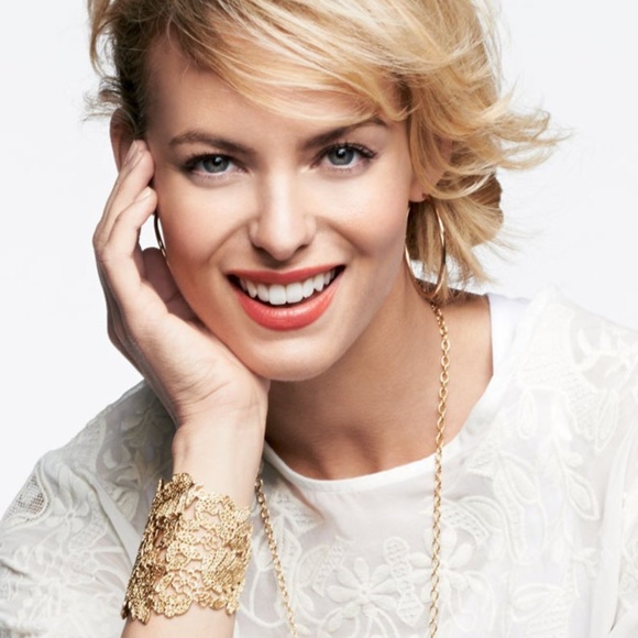 Stella and Dot Gold Cuff Bracelet - Chantilly Lace - Picture 3 of 4